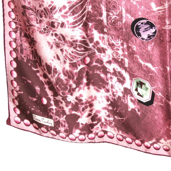 Pierre Cardin Silk Multi Color Square Large Scarf - Picture 3 of 5